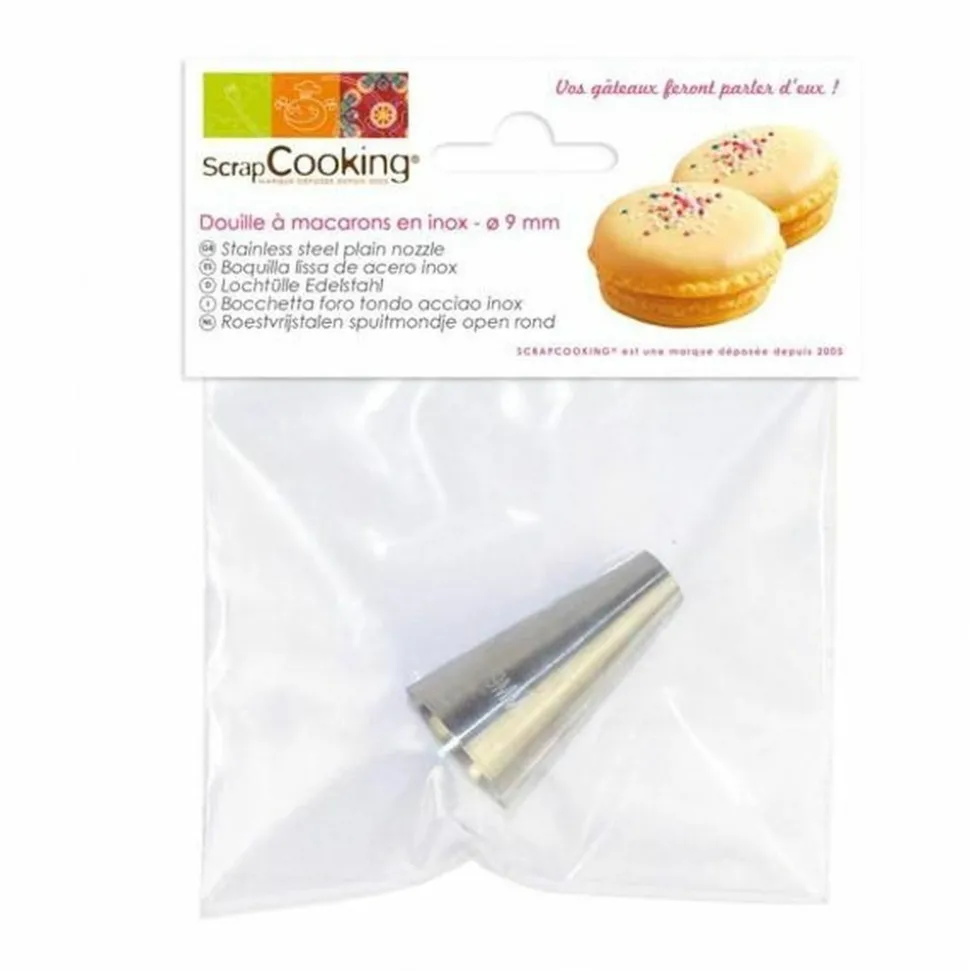 SCRAPCOOKING - 2 douilles pâtisserie inox - macarons