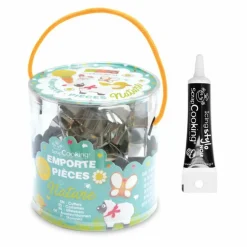 SCRAPCOOKING - 16 emporte-pièces nature + stylo de glaçage noir