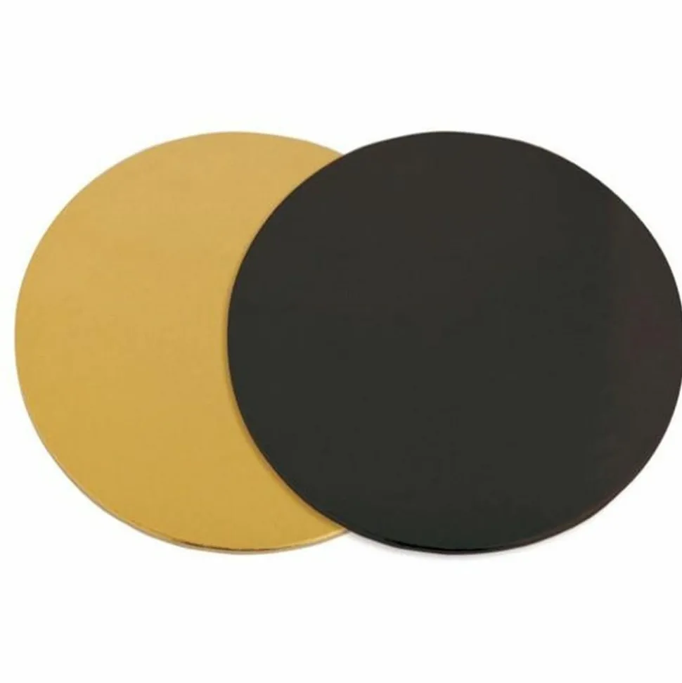 SCRAPCOOKING - 18 supports à gâteaux ronds doré-noir ø 24 cm