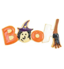 SCRAPCOOKING - Découpoir à biscuits en inox booh halloween + stylos alimentaires noir et blanc