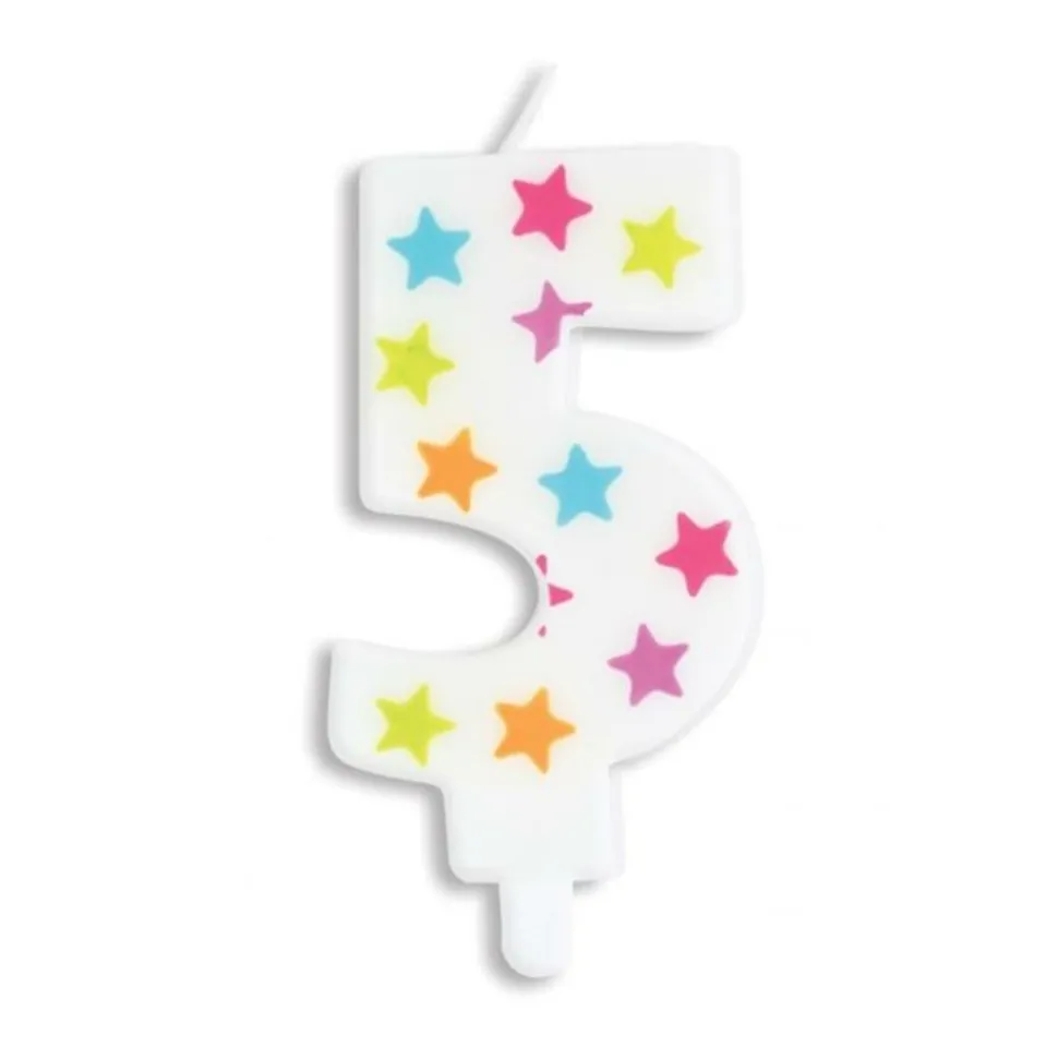 SCRAPCOOKING PARTY - Bougie d'anniversaire chiffre 5