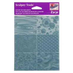 SCULPEY - 2 feuilles de texture sculpey - nature