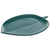 SECRET DE GOURMET - Centre de table feuille "yucatan" 34cm bleu canard
