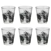 SECRET DE GOURMET - Lot de 6 gobelets en verre "palme" 33cl noir