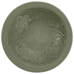 SECRET DE GOURMET - Lot de 6 assiettes creuses faïence "sienna" 23cm vert olive