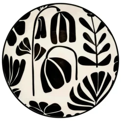 SECRET DE GOURMET - Lot de 6 assiettes creuses "twisted lime" 20cm noir & blanc