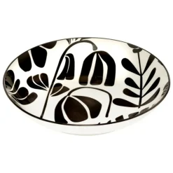 SECRET DE GOURMET - Lot de 6 assiettes creuses "twisted lime" 20cm noir & blanc