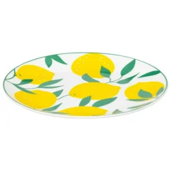 SECRET DE GOURMET - Lot de 6 assiettes à dessert "citrons" 19cm multicolore