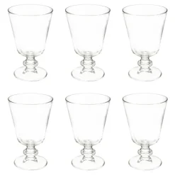 SECRET DE GOURMET - Lot de 6 verres à vin "elena" 28cl transparent