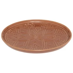 SECRET DE GOURMET - Lot de 6 assiettes à dessert "sienna" 20cm terracotta