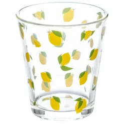 SECRET DE GOURMET - Lot de 6 gobelets bas en verre "citrons" 33cl multicolore