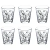 SECRET DE GOURMET - Lot de 6 gobelets en verre "white floral" 33cl transparent