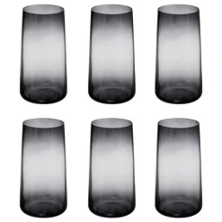 SECRET DE GOURMET - Lot de 6 gobelets hauts trapèze "inuit dreams" 54cl gris