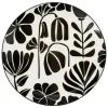SECRET DE GOURMET - Lot de 6 assiettes plates "twisted lime" 26cm noir & blanc