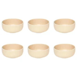 SECRET DE GOURMET - Lot de 6 coupelles en grès "alix" 14cm beige