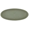 SECRET DE GOURMET - Plat ovale en faïence "sienna" 41cm vert olive