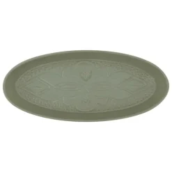 SECRET DE GOURMET - Plat ovale en faïence "sienna" 41cm vert olive