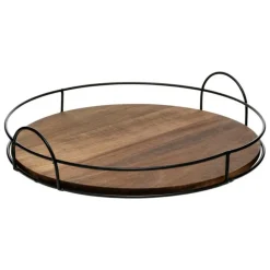 SECRET DE GOURMET - Plateau de service en bois "mina" 34cm marron
