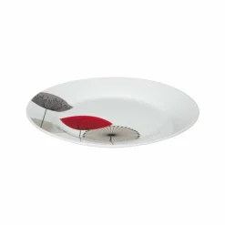 SECRET DE GOURMET - Service vaisselle 18 pièces oscara - blanc et rouge