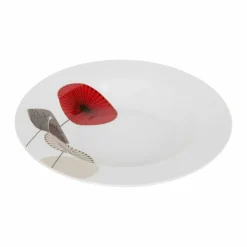 SECRET DE GOURMET - Service vaisselle 18 pièces oscara - blanc et rouge