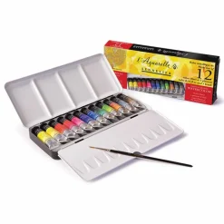 SENNELIER - Boîte métal aquarelle - 12 tubes 10 ml