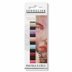 SENNELIER - Etui pastels 'a l'écu' - 6 demi-pastels - portrait teintes claires
