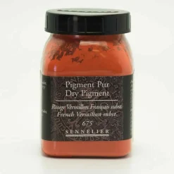 SENNELIER - Pigment pour création de peinture - pot 100 g - rouge vermillon français substitut