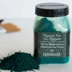 SENNELIER - Pigment pour création de peinture - pot 90 g - vert de phtalocyanine
