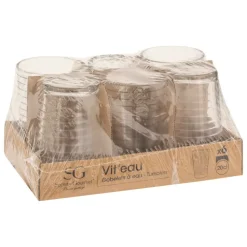 SG SECRET DE GOURMET - Lot de 6 gobelets "vit eau" 20cl