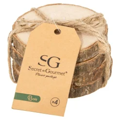 SG SECRET DE GOURMET - Lot de 4 dessous de verre 