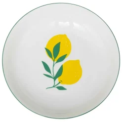 SG SECRET DE GOURMET - Lot de 6 assiettes creuse "citron" porcelaine d20cm