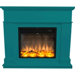 SINED - Cadre de cheminee en mdf bleu turquoise sined pienza camin frame