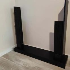 SINED - Cadre de cheminee mdf noir cornice sined camino caldera