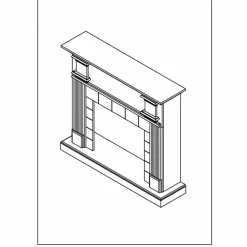 SINED - Cadre de cheminee en bois mdf mpc camino caldera