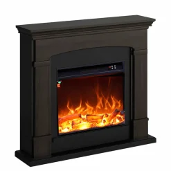 SINED - Cheminee au sol en wenge avec brûleur 1500w mpc camino siena