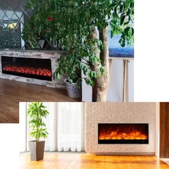 SINED - Cheminee electrique encastree de 150 cm sined caminetto vulture