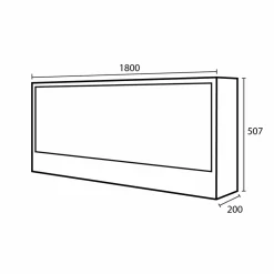 SINED - Cheminee electrique encastree 180 cm et 1500w sined caminetto amiata
