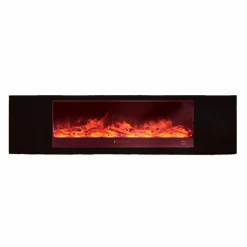 SINED - Cheminee mobile et electrique 1500w cheminee mobile meda 108 noir