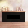 SINED - Desio 108 cheminee electrique noire cabinet dentree