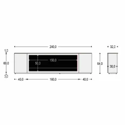 SINED - Meda 150 gris buffet a cheminee electrique