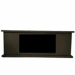 SINED - Meuble de cheminee en bois anthracite arosio 108 anthracite