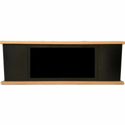 SINED - Meuble en bois pour cheminee electrique mobile arosio 150 noir