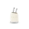 Smeg bloc de 6 couteaux crème - kbsf02cr