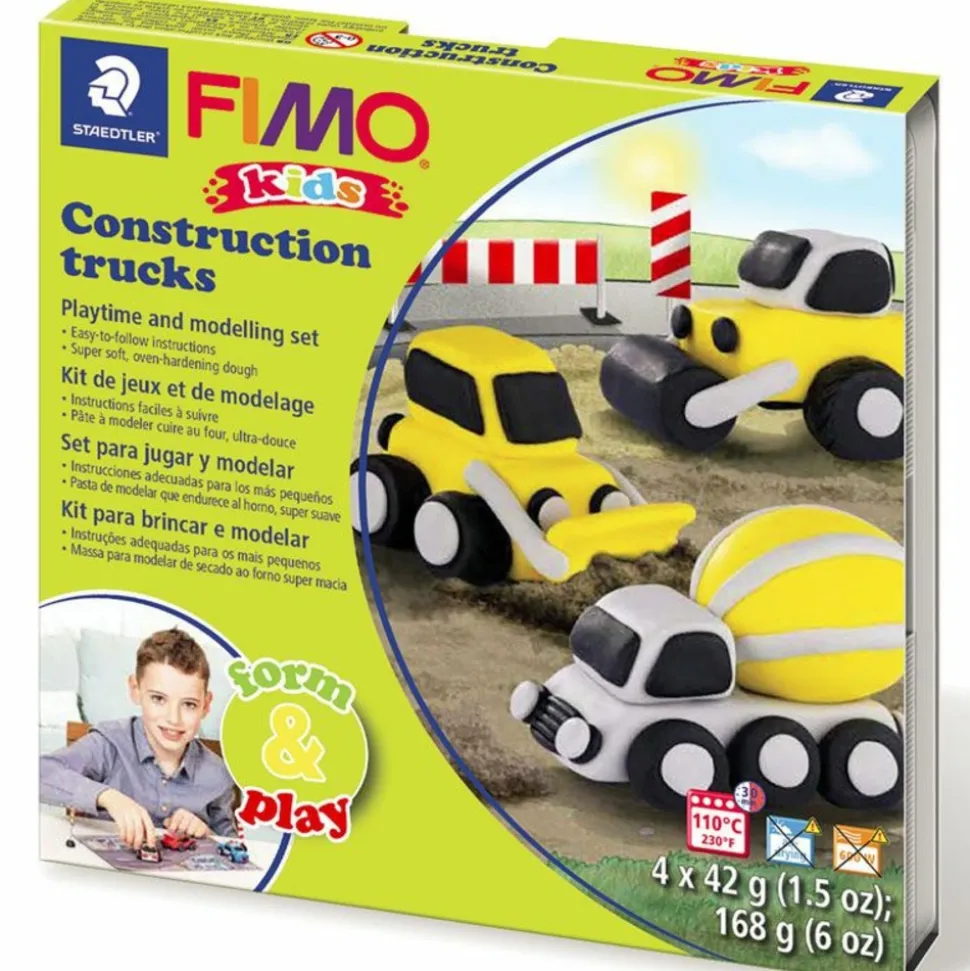 STAEDTLER - Coffret pâte polymère - camion et chantier