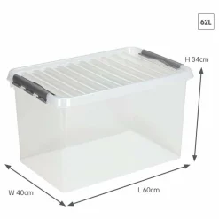SUNWARE - Boîte de rangement en plastique q-line 62 litres
