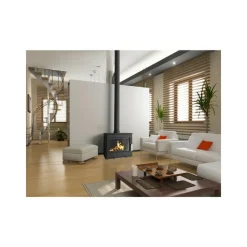 SUPRA - Fr9016120b-poêle à bois-vision horizontale - fonte - noir - idéal pour supra - gabyrabaisse