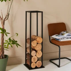 SWEEEK - Range bûches intérieur 112cm. Industriel. En acier