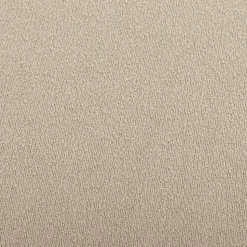 SWEEEK - Tabouret. Pouf en forme de galet en tissu beige. Tao l 60 x p 44 x h 40cm