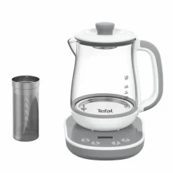 TEFAL - Machine à thé en verre 1,5 l, 8 réglages, panier à thé amovible inox