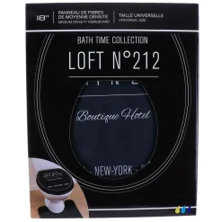 TENDANCE - Abattant wc 18 pouces mdf couvercle design imprime et attaches plastique - neo retro noir